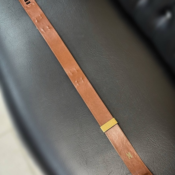Vintage Hermès Ostrich Collier De Chien Cognac Brown Belt main image 10